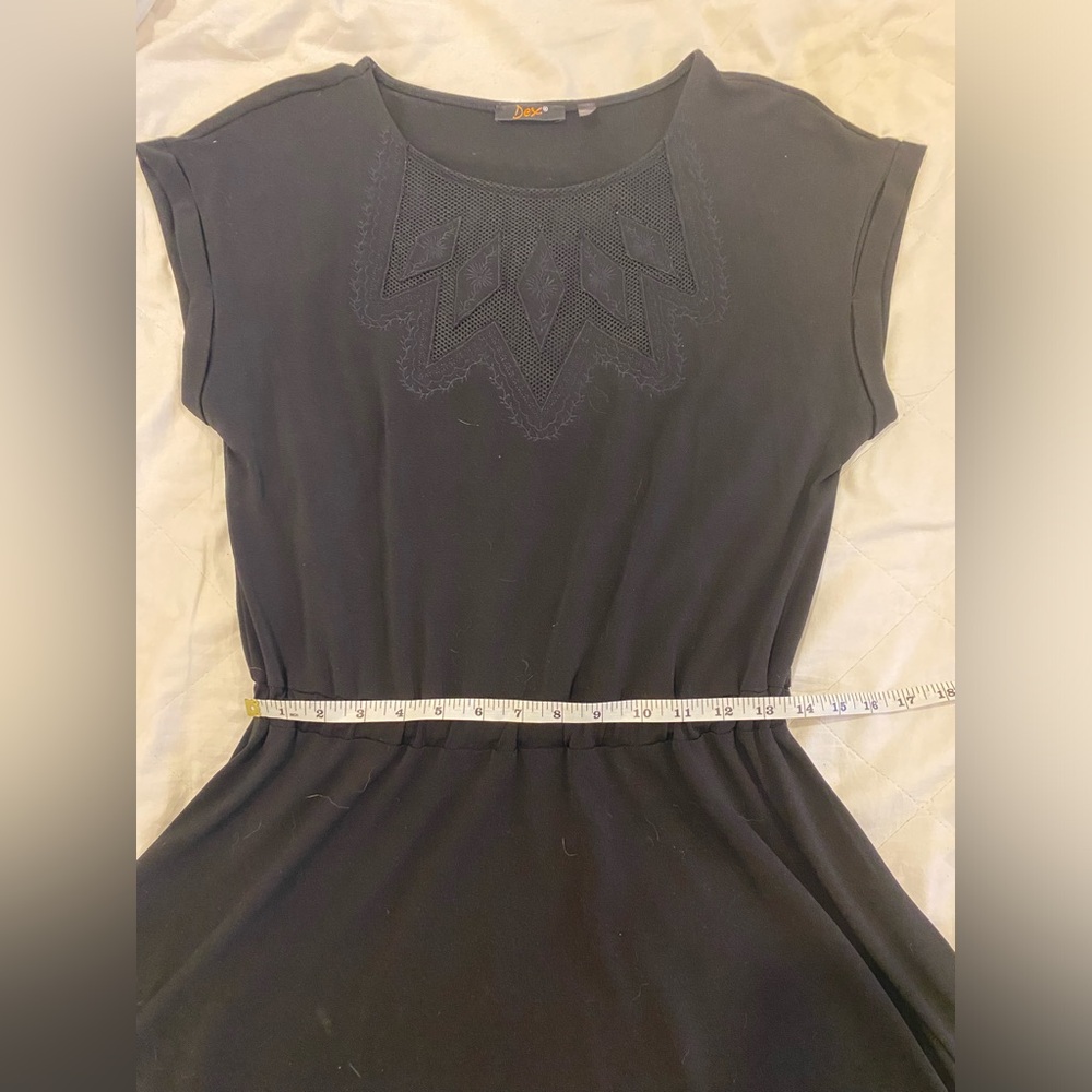 Dex Black Fit & Flare Dress Size M – Minimalist Chic - Picture 4 of 5